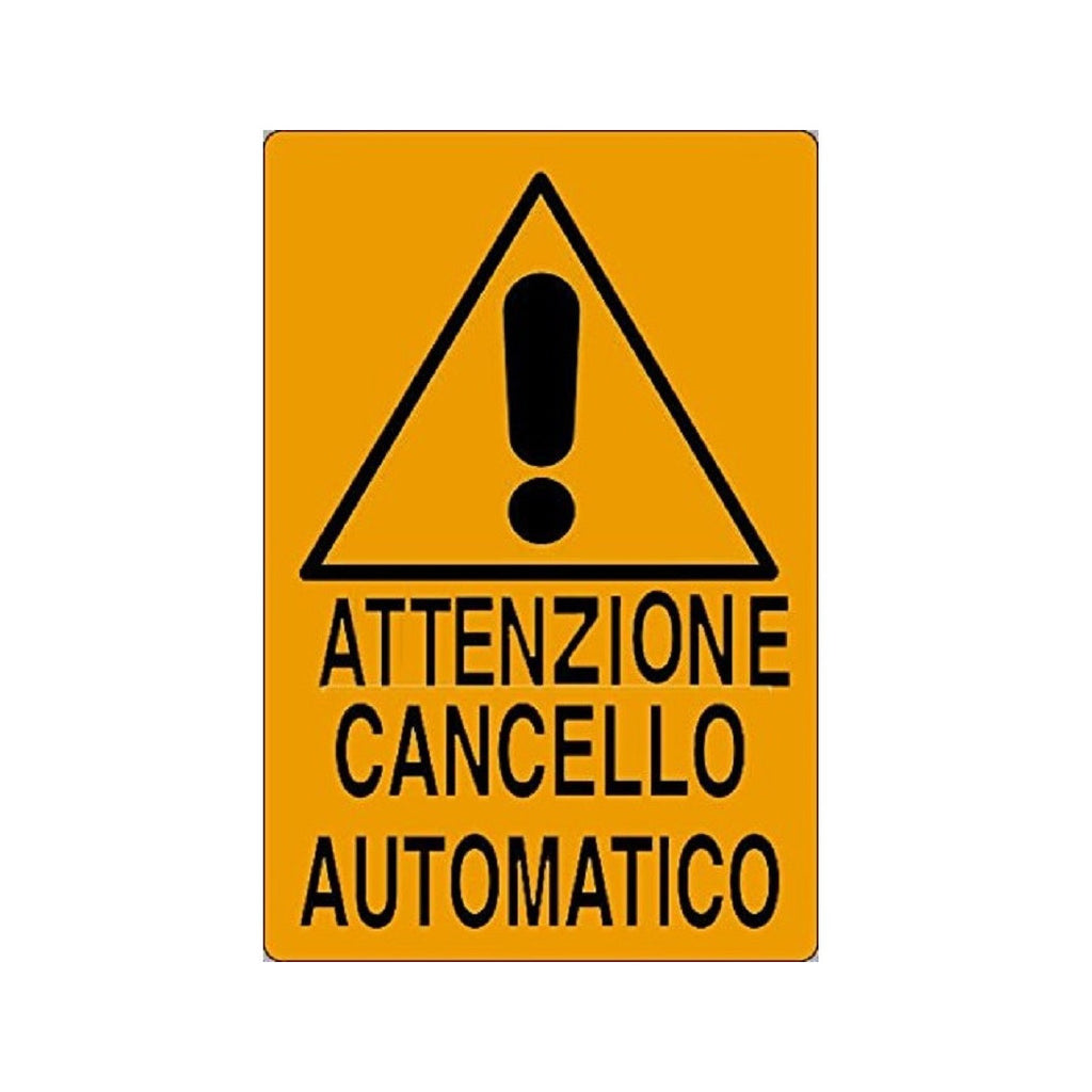 Caution Caution Automatic Gate Signage Safety Warning