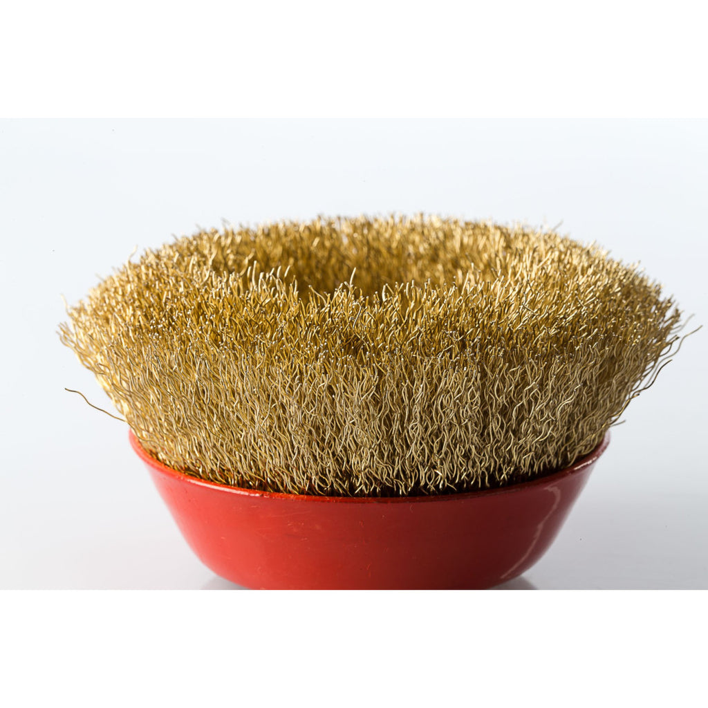 Cepillo de copa cónico HILOS DE LONTABLES ondulados 75mm x molinillo angular