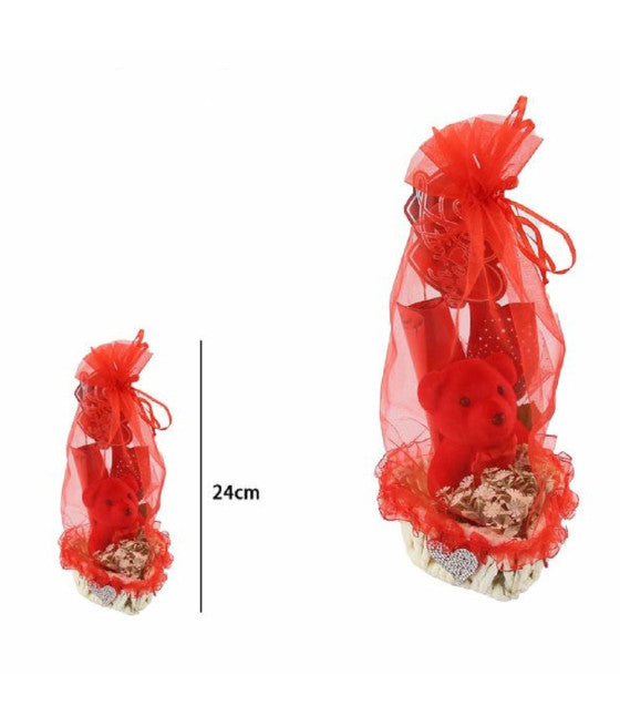 Set 3 Festoons White Rose 12 Banderas cada decoración Fiesta de flores de boda