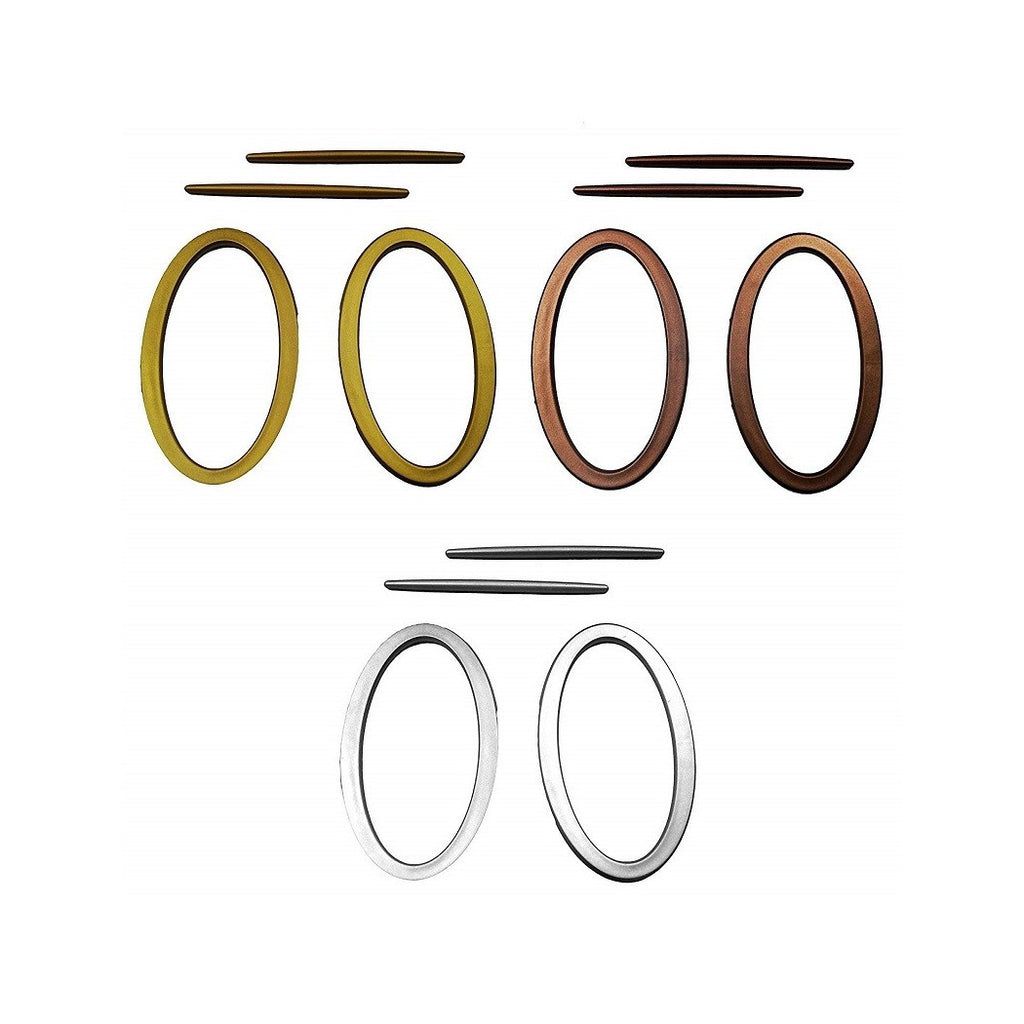 Cierre de diseño moderno de 2 anillos de anillos. 16.5x9.5CM Firme recoger cortinas