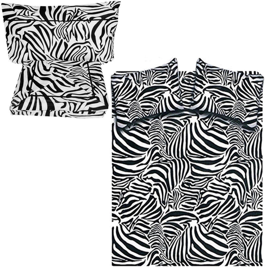 Completa 100% algodón cama doble Zebro 240x280cm cubierta térmica