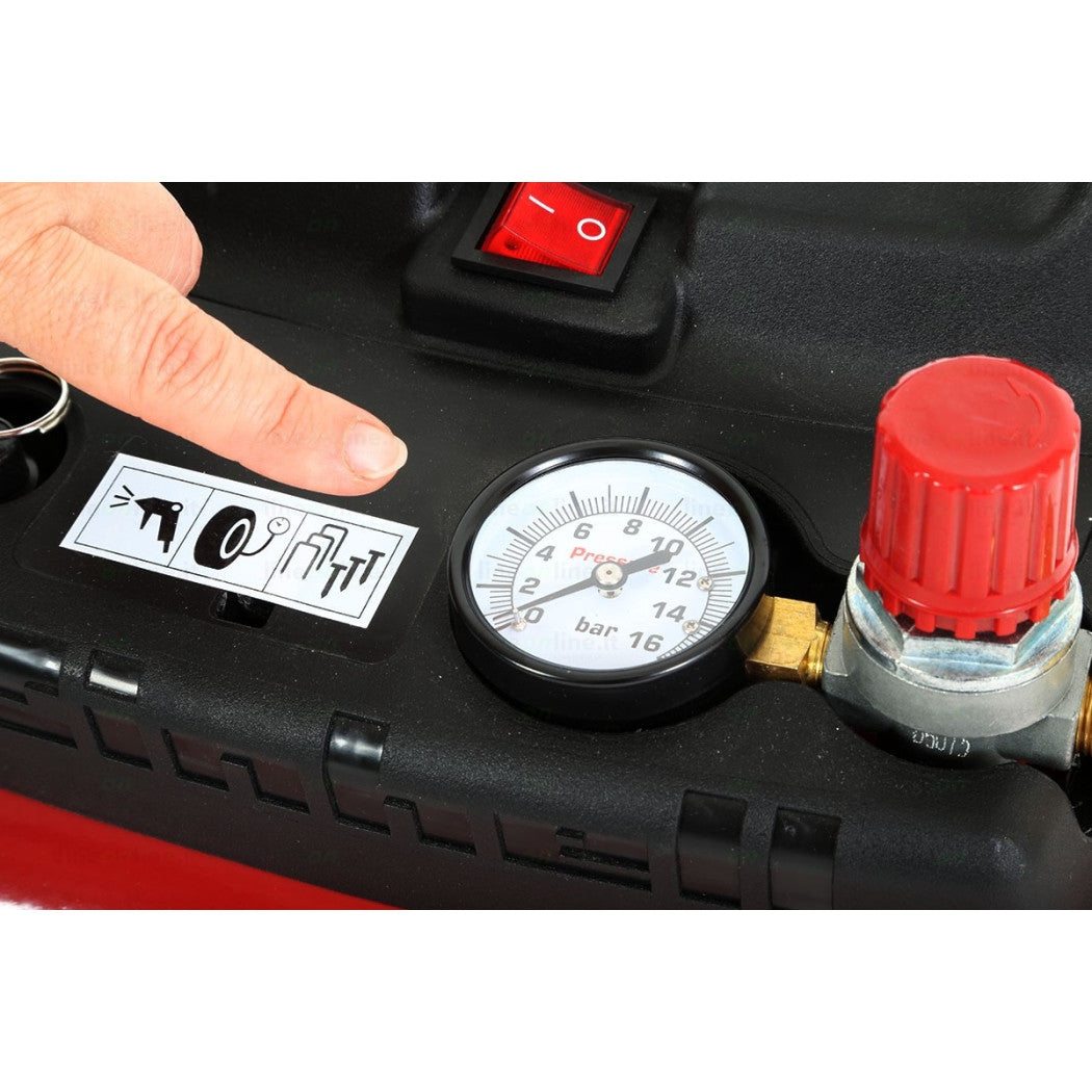 Compresor portátil 6 LT EINHELL TH-AC 190/6 DE 1.5 HP MOTOR