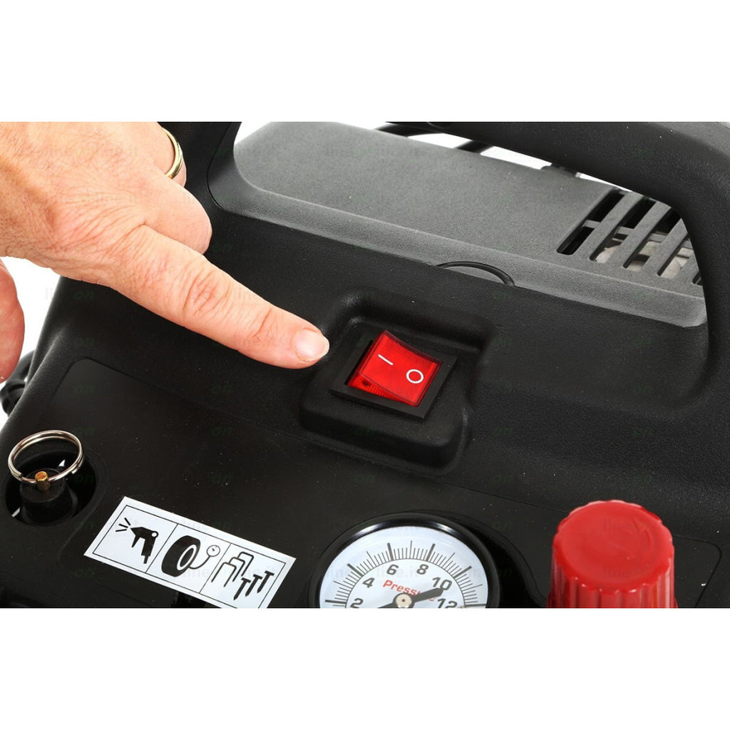 Compresor portátil 6 LT EINHELL TH-AC 190/6 DE 1.5 HP MOTOR