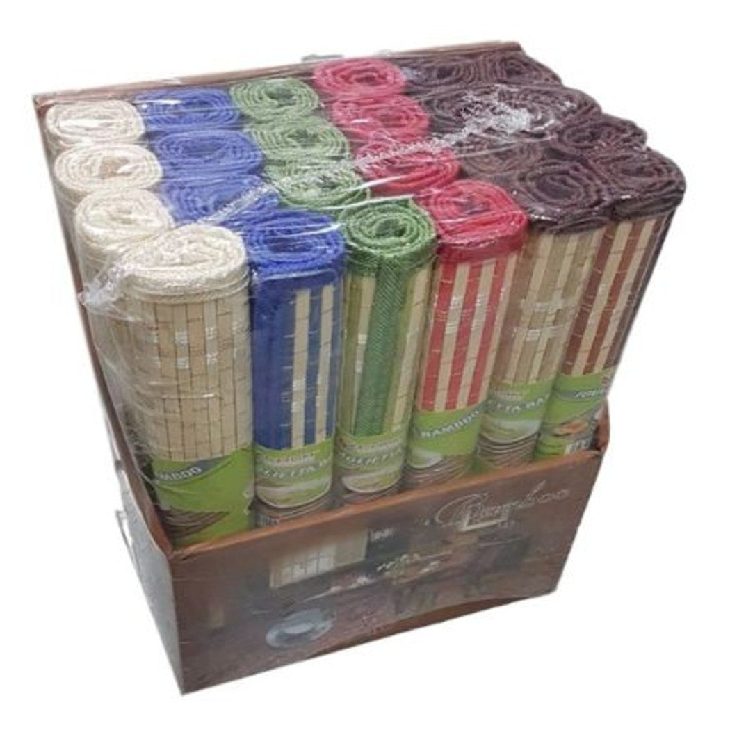 Conjunto de 24 piezas mantelas manteles de madera desayuno de madera de color de bambú americano de color