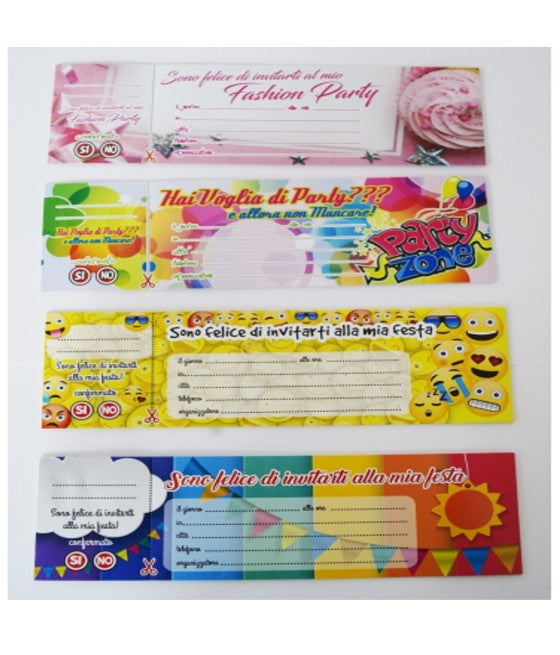 Conjunto de 45 piezas de cumpleaños femenina invitaciones en papel de fantasía casual 16 x 7 cm