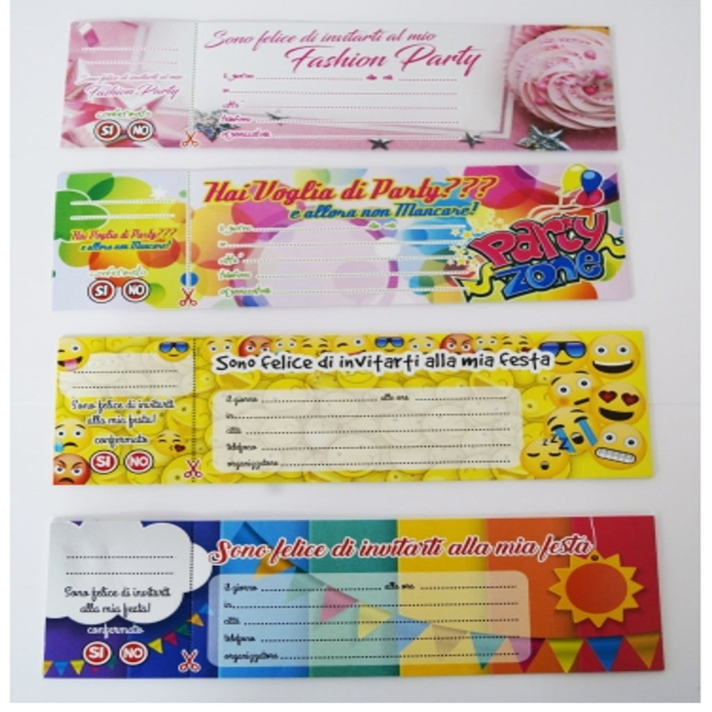 Conjunto de 45 piezas de cumpleaños femenina invitaciones en papel de fantasía casual 16 x 7 cm