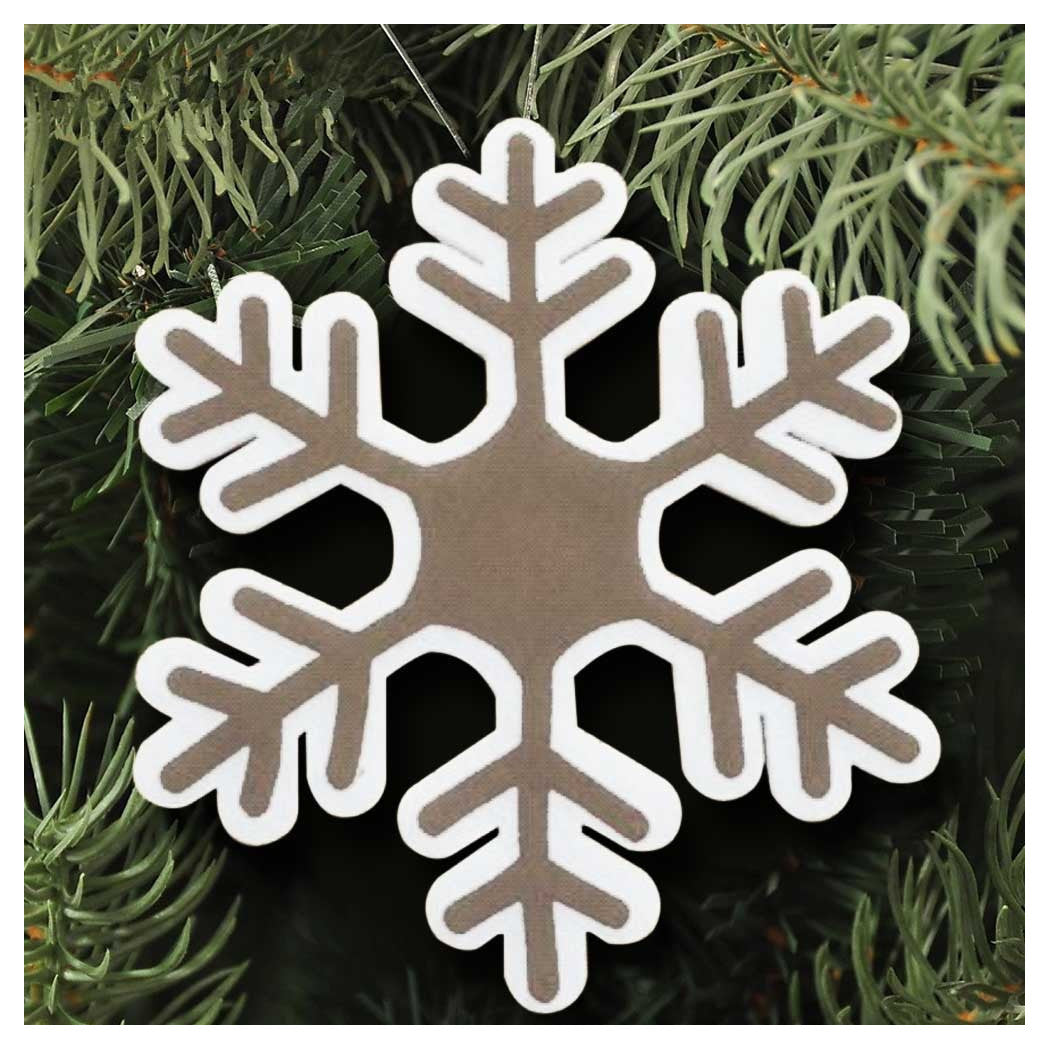 Copo de nieve colgante Appendino Reloj y Jute 44 cm Decoraciones de Navidad