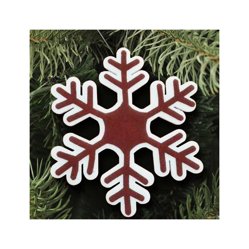 Copo de nieve colgante Appendino Reloj y Jute 44 cm Decoraciones de Navidad