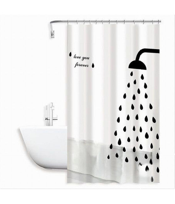 Soporte de cortina de ducha en baño de acero gris 80x80x80 Barra de barra de palo marco curvado