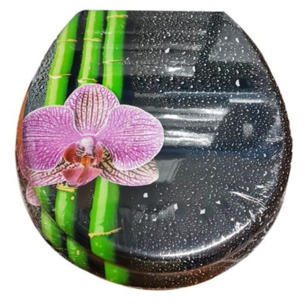 Cubierta cubierta de agua Asiento WC Baño universal Bisagras de bisagras de acero Flower Bam