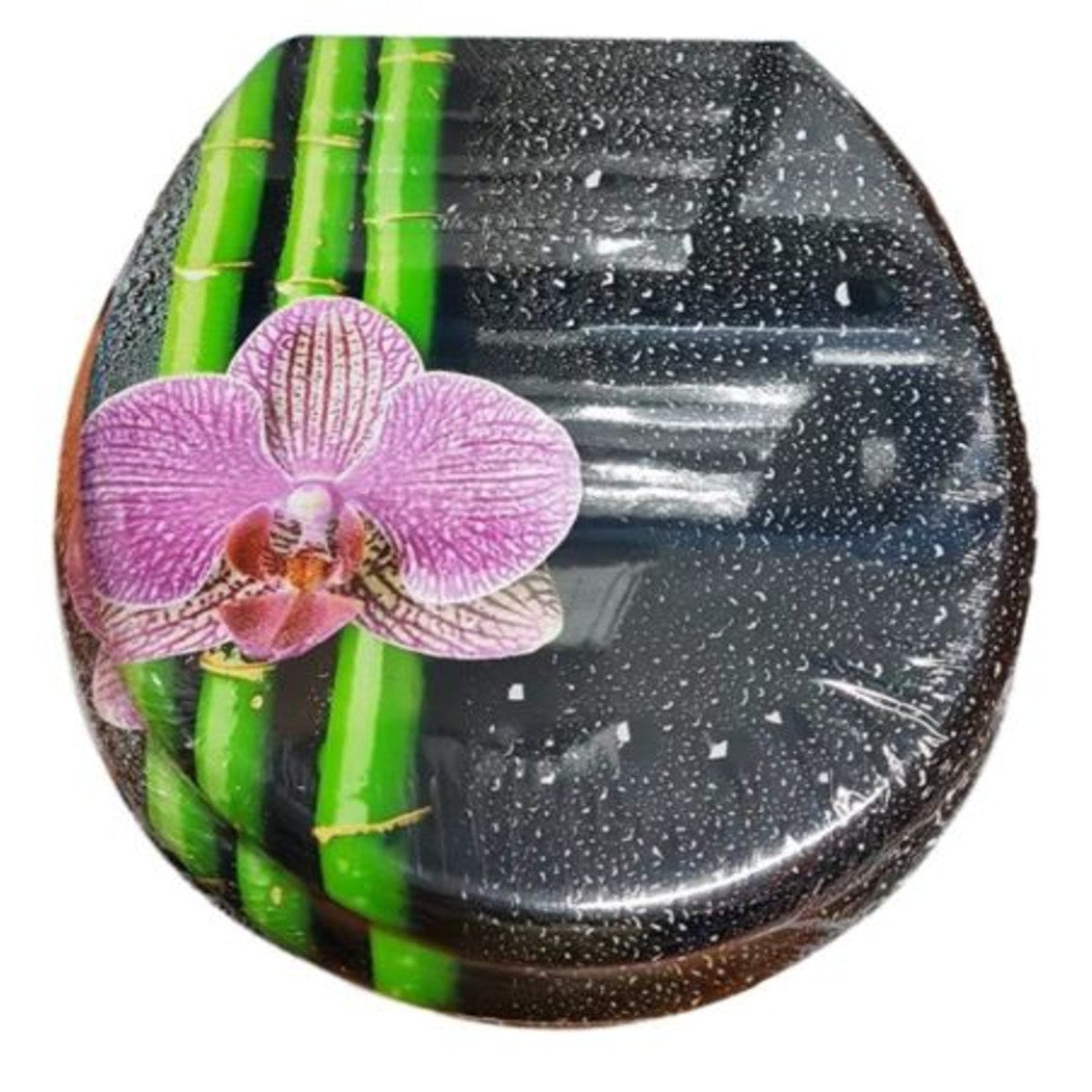 Cubierta cubierta de agua Asiento WC Baño universal Bisagras de bisagras de acero Flower Bam