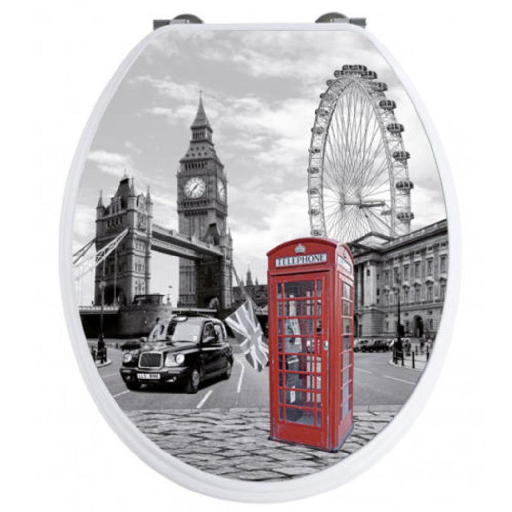 Cubierta cubierta de agua Asiento WC Universal Baño Hinges Steel Londres