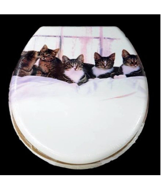 Cubierta cubierta de agua asiento wc universal baños bisagras de bisagras de acero gatitos