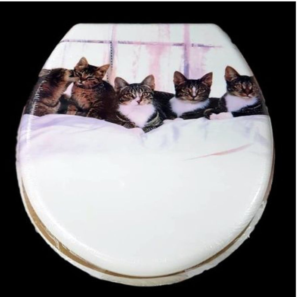 Cubierta cubierta de agua asiento wc universal baños bisagras de bisagras de acero gatitos