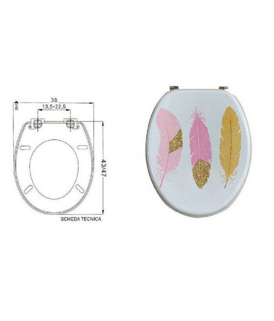 Cubiertas de agua cubiertas de agua asiento wc baño universal bisagras de acero rosas ross