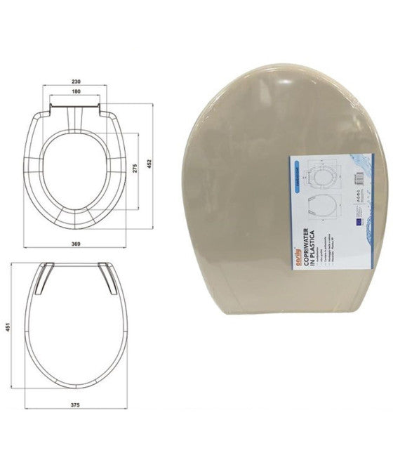 Cubierta cubierta de agua Asiento WC Universal Baño Hinges Steel Londres