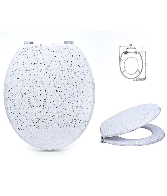 Cubiertas de aguas cubiertas Asiento WC Baño Universal Bates Hinges Steel New York