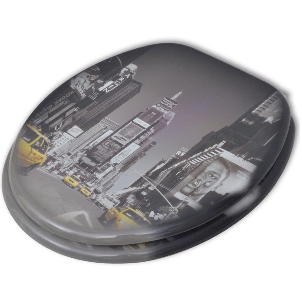 Cubiertas de aguas cubiertas Asiento WC Baño Universal Bates Hinges Steel New York