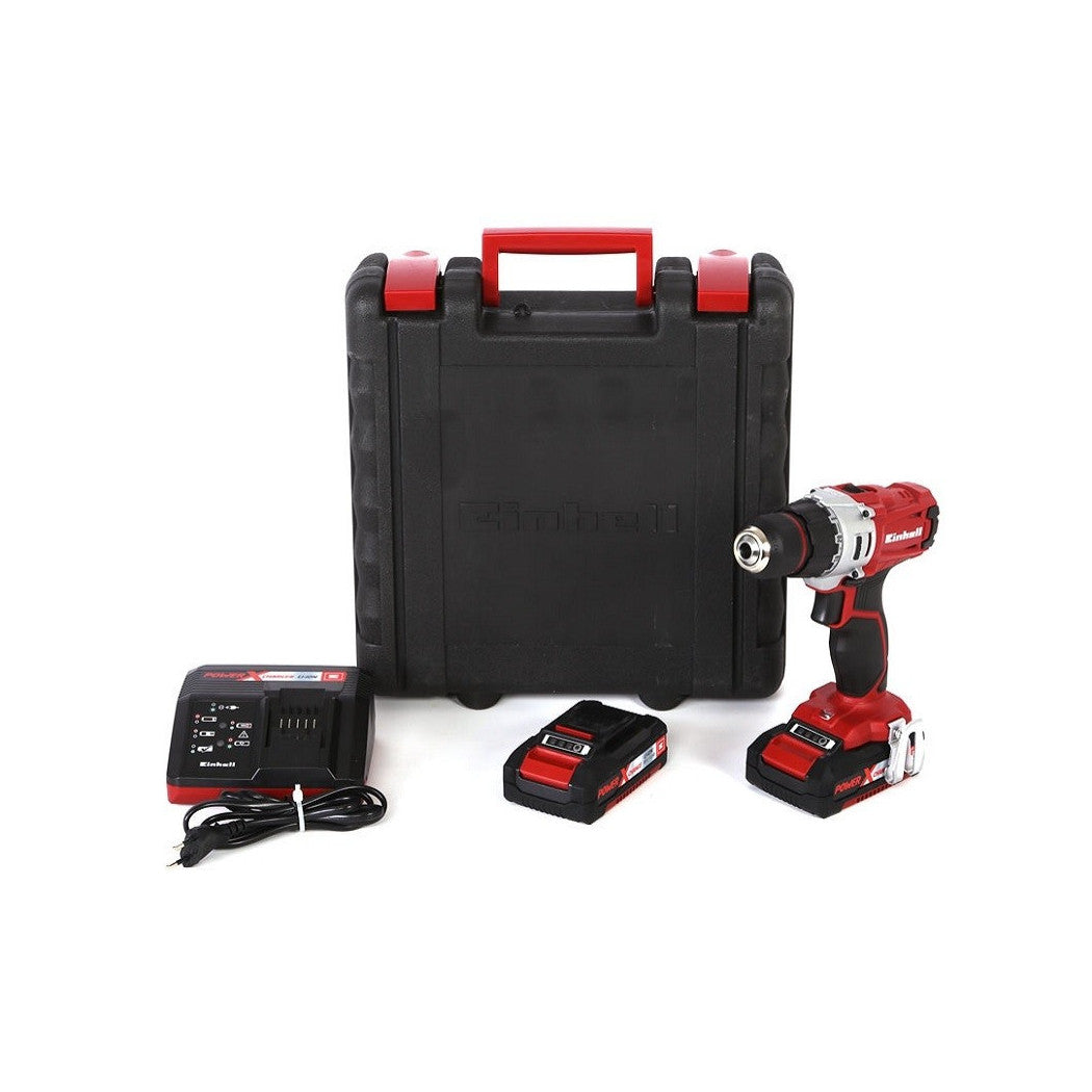Destornillador Einhell Taladro 18V TE-CD 18/2 LI KIT DE LI 2 BATERÍAS DE BATERÍAS 2