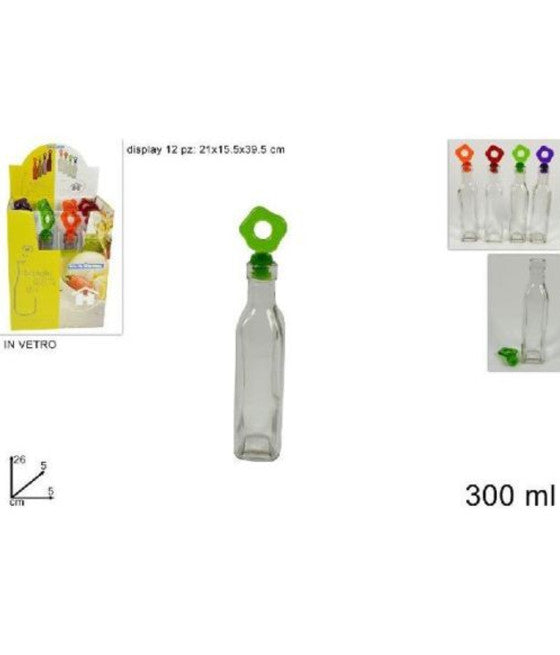 Establecer 12 piezas Botellas de botellas de vinagre de vidrio con una idea de color 300 ml