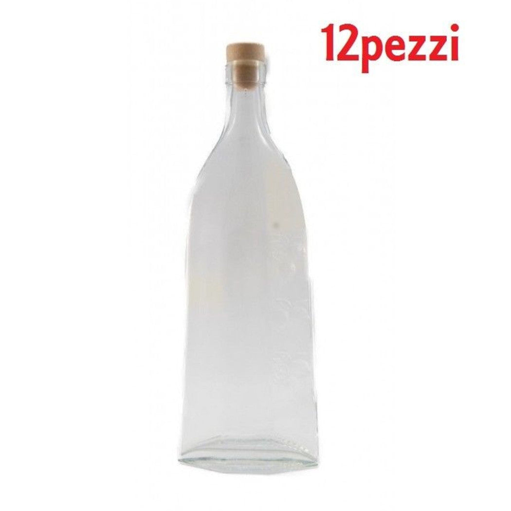Establecer 12 piezas Botellas de bottigline Luxuri de cristal transparente con tapón de 500cc
