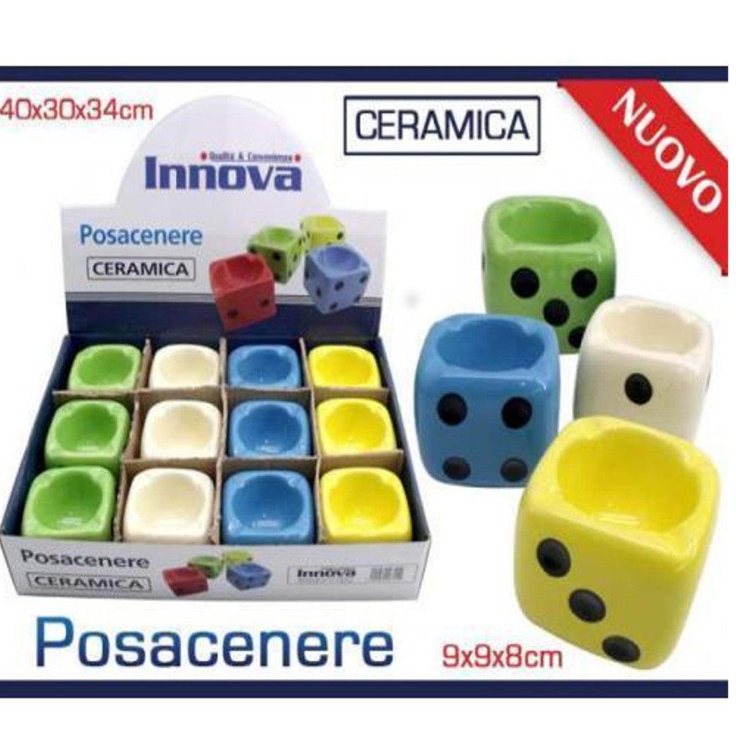 Establecer 12 piezas Cenicero cenicero ceniza cigarrillos Cerámica Tuerca de color