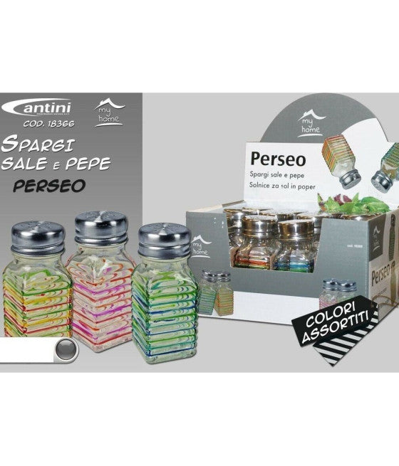 Set de 6 piezas Traseros de vidrio colorido contenedores de plástico 350 ml