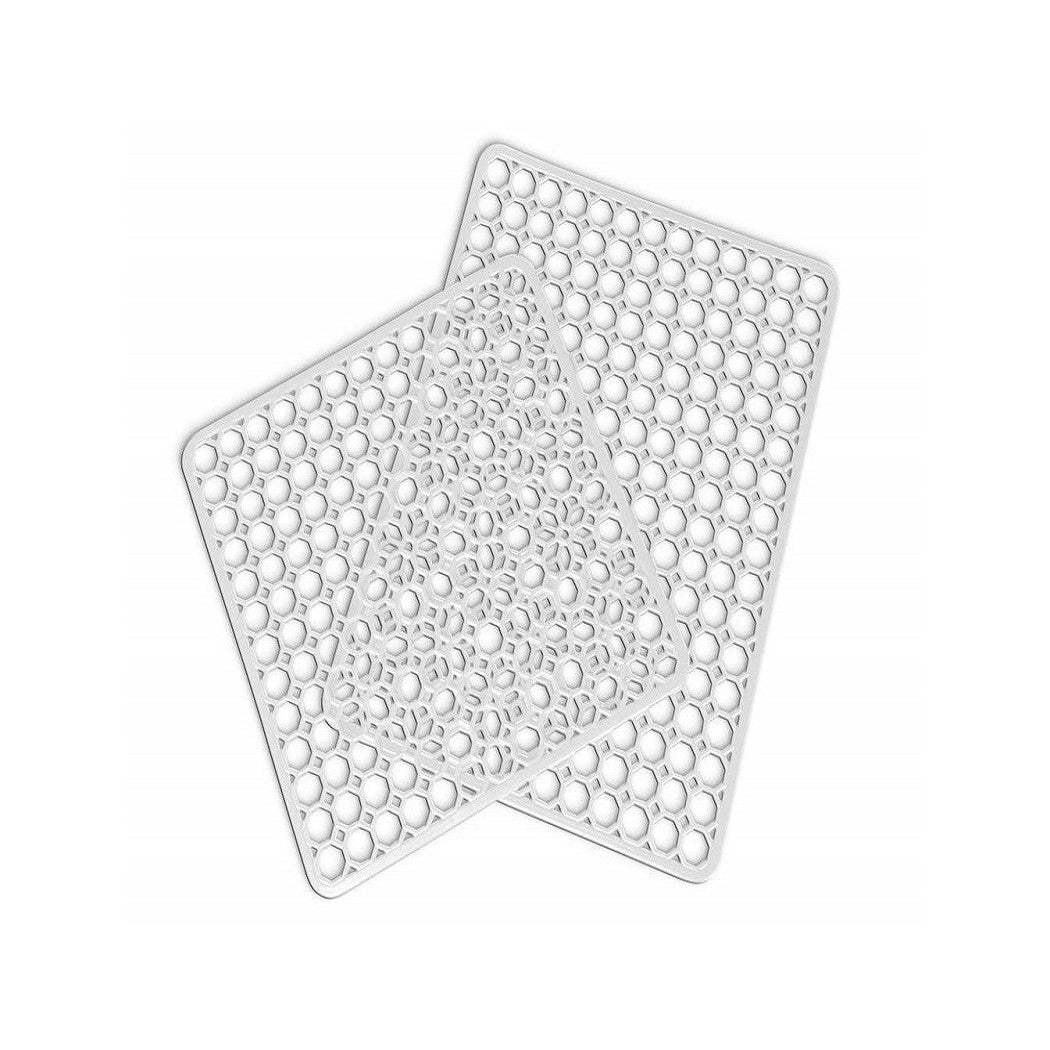 Establecer 2 sellos de fregadero Escurridor 33x38cm Placas de cocina anti deslizable Plástico