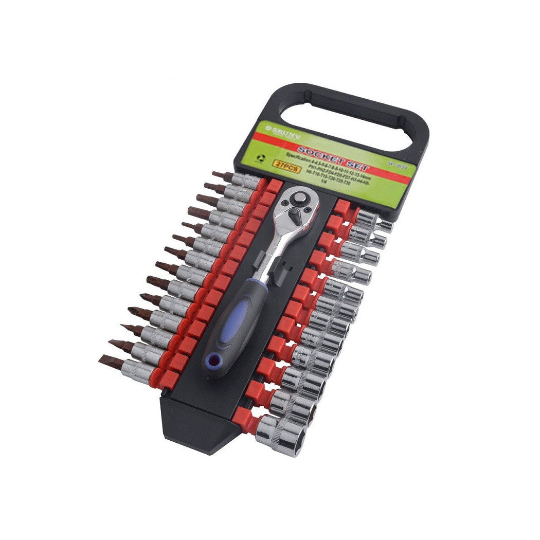 Establecer 27 llaves Torx Torx Ataque 1/4 "+ llave de trinquete reversible