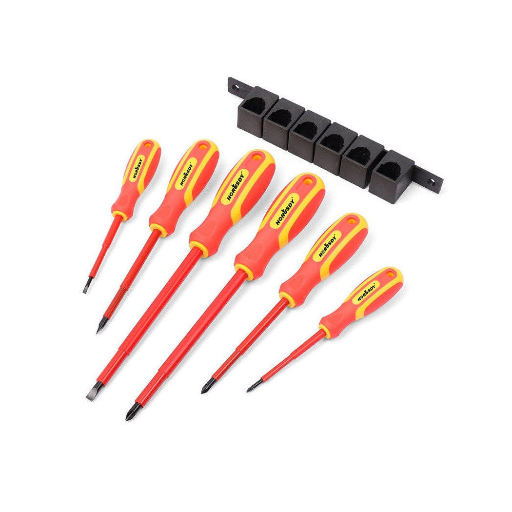 Establecer 6 destornilladores transversales destornilladores e aislamiento de corte con puntas magnéticas