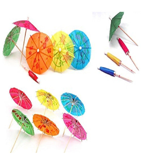 Establecer 80 PC. Parasoles de papel para aperitificaciones de fiesta Cóctel de cóctel decoraciones