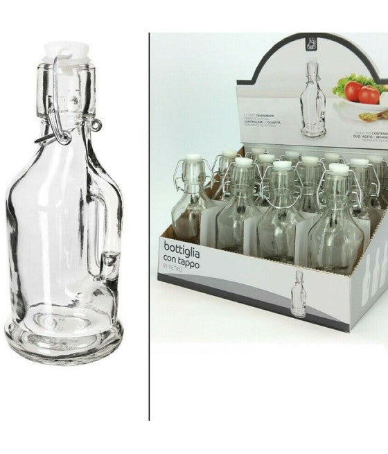 Establecer 12 piezas Botellas de bottigline Luxuri de cristal transparente con tapón de 500cc