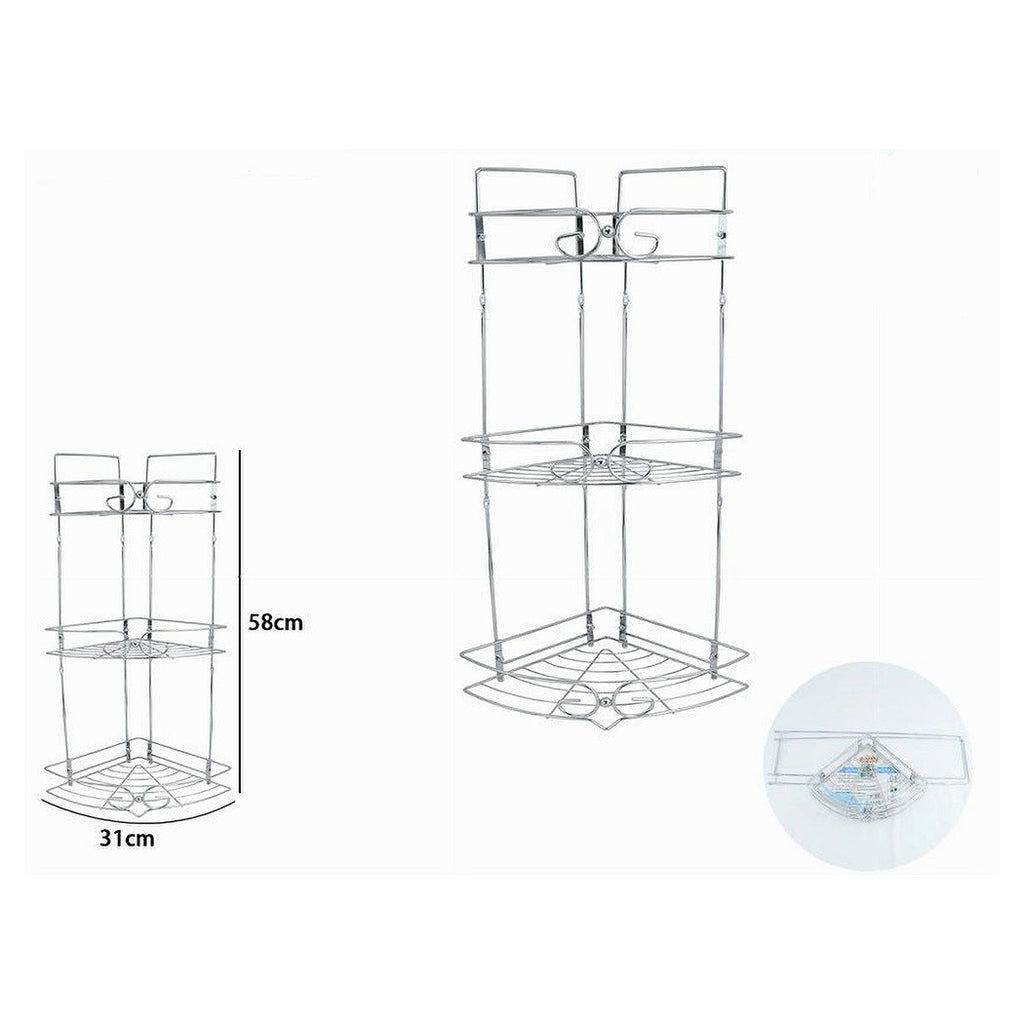 Estante angular para bañarse con ducha de toallas Estantes de ducha de 3 niveles 52720