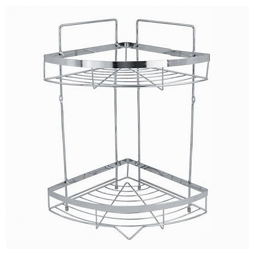 Estante de esquina cromado para estantes de 2-Shed-Shed Planes organizadores para el baño 59256