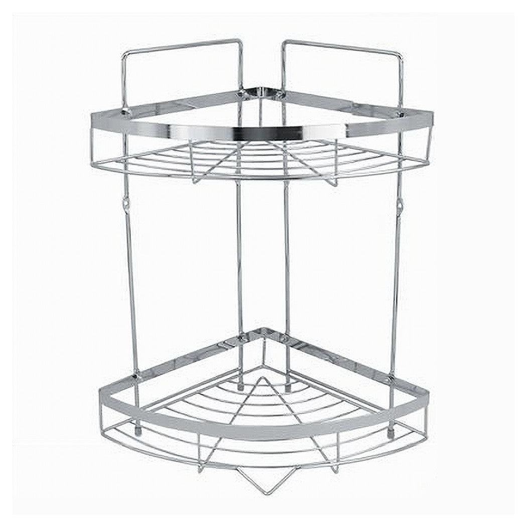 Estante de esquina cromado para estantes de 2-Shed-Shed Planes organizadores para el baño 59256