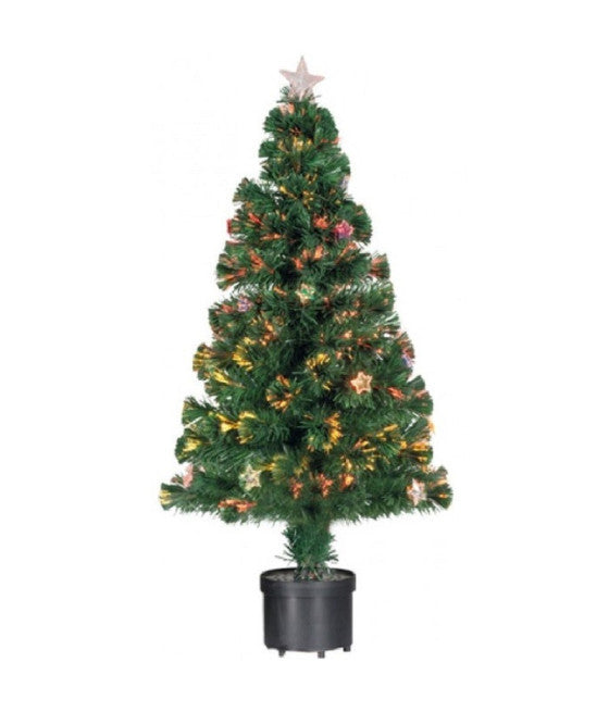 Estrellas de la fibra óptica de los árboles de Navidad 60 cm 60 consejos 9 estrellas color verde