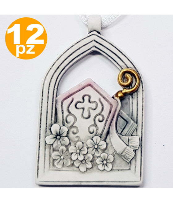 12pcs Favor Favor Shoppers Blue Metal Coupon Cumpleaños Comunión Nacimiento