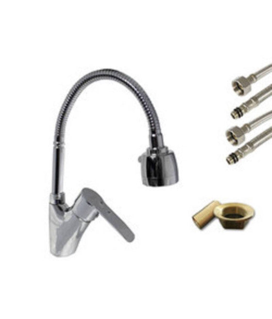 Mezclador de grifo de un solo palo para el fregadero de cocina de caña alta 6204