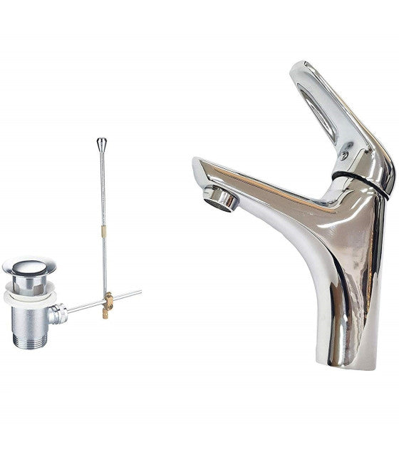 Mezclador de ducha empotrado de un solo forrado con baño redondo cromado