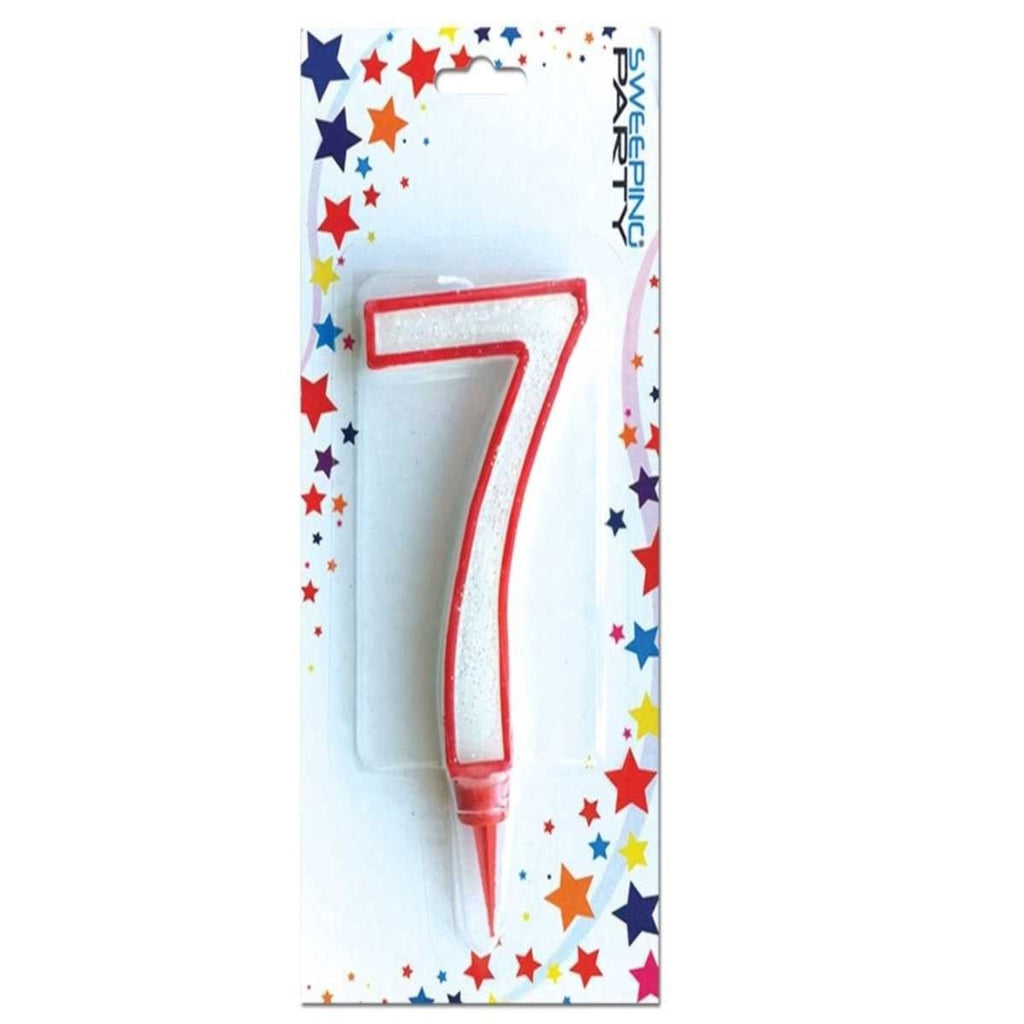 Giant Glitter Candle Number 7 Birthday Candeline Party Party Animation
