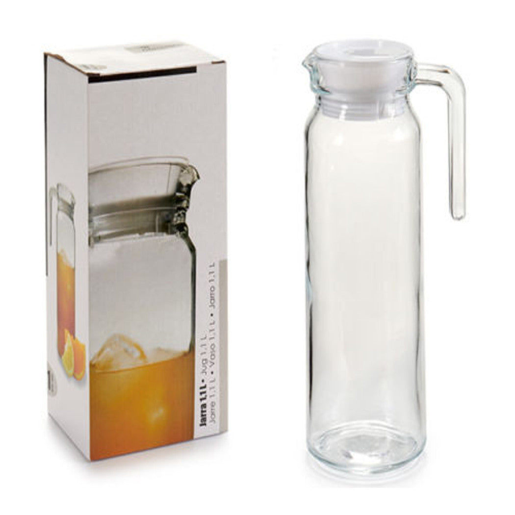 Giara 1 litro de cristal jarra de jarras de agua de jarra de agua de la cocina