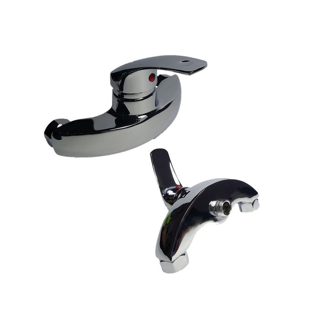 Grifo de mezclador de baño de cromo con conexión a ducha 80018