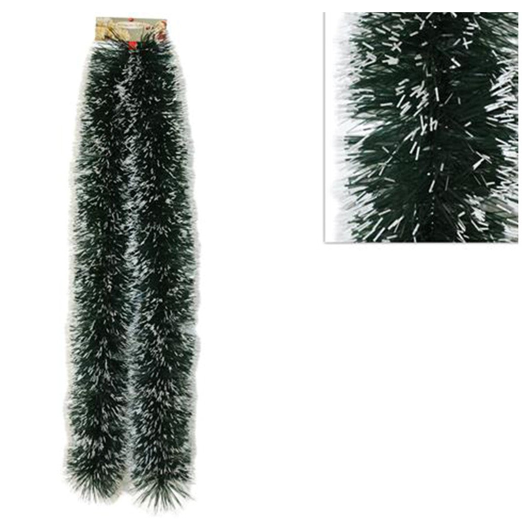 Guirnalda de Navidad 2 Mt Decoraciones de alambre verde y blanco Decoraciones de Navidad