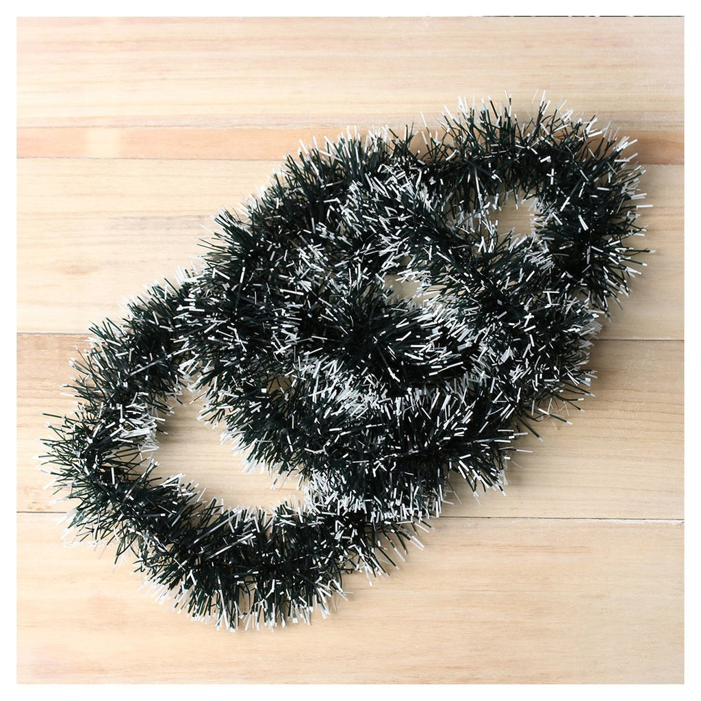 Guirnalda de Navidad 2 Mt Decoraciones de alambre verde y blanco Decoraciones de Navidad