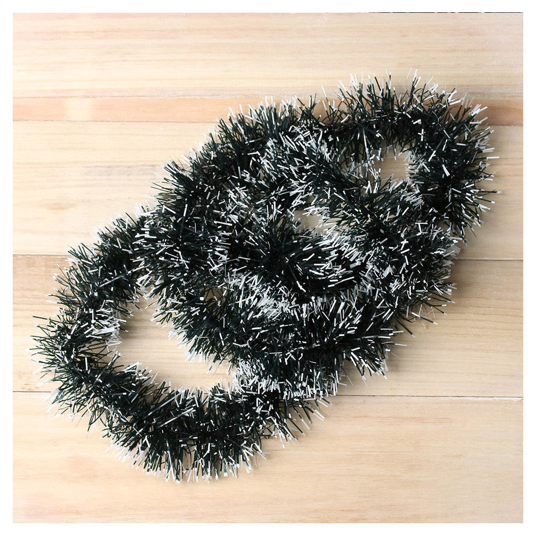 Guirnalda de Navidad 2 Mt Decoraciones de alambre verde y blanco Decoraciones de Navidad