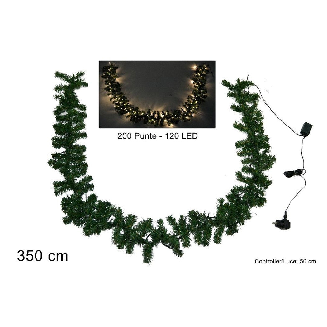 Guirnalda de Navidad 250cm 200 consejos 100 luces LED LED Blanco Cálido Decoraciones de Navidad