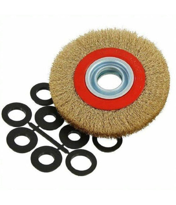 SMERIGLIATRICE MOLA DA BANCO 250W CON 2 DISCHI IN PIETRA DA 125MM PER OFFICINA