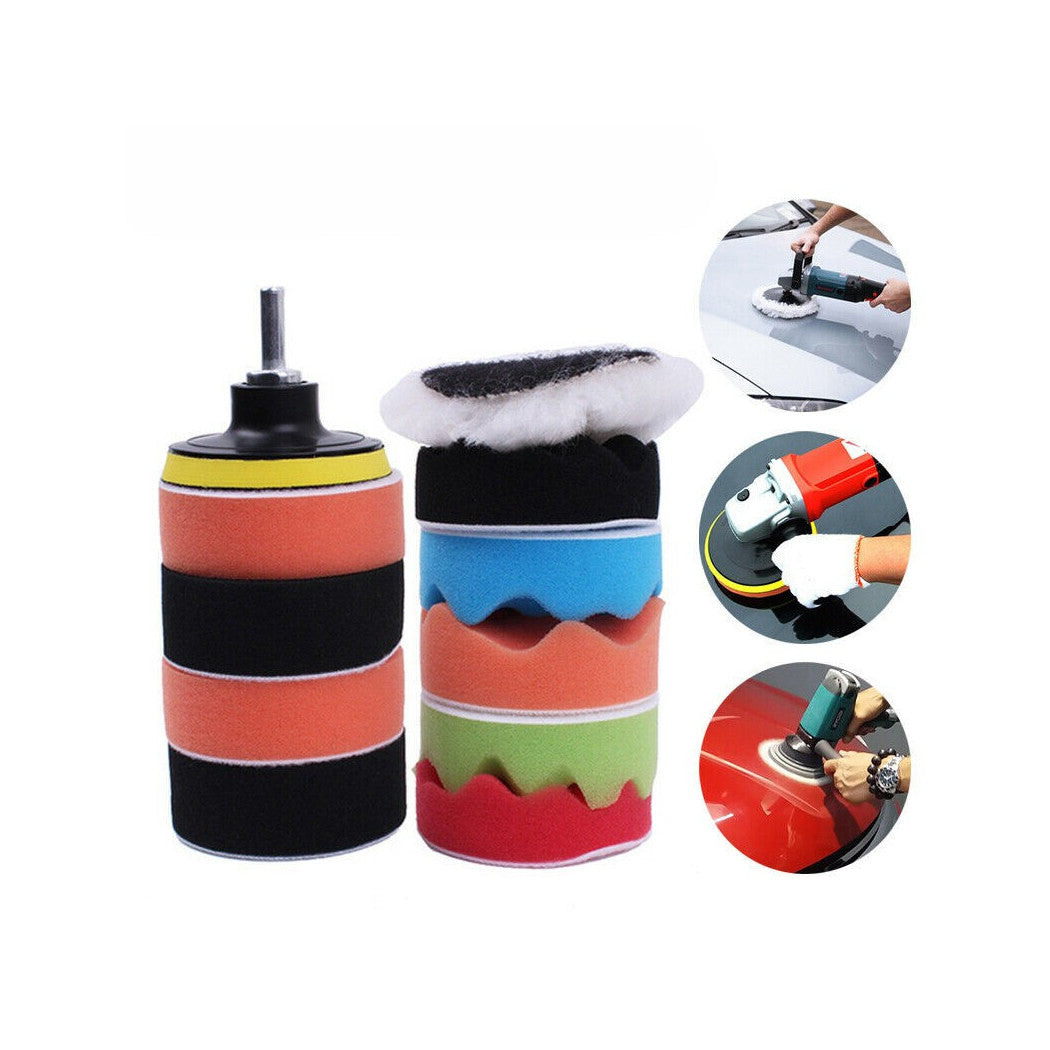 Kit de esponjas de pulido de 12 PCS con adaptador de pulido de automóviles de 5 "platorello
