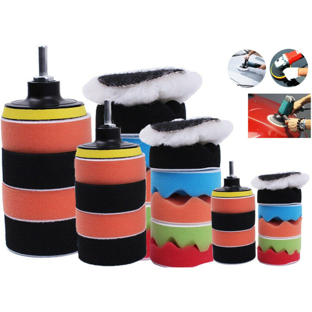 Kit de esponjas de pulido de 12 PCS con adaptador de pulido de automóviles platorello de 6 "