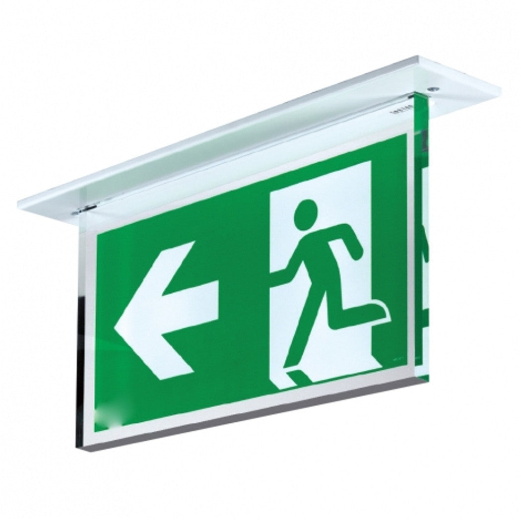 LAMPADA DI EMERGENZA LED OMINO FRECCIA SINISTRA 3W SAFETY CON PLAFONIERA